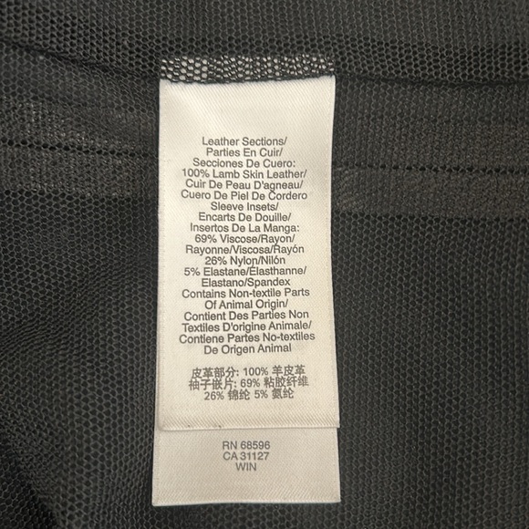 DKNY Black Leather Moto Jacket - Picture 8 of 9